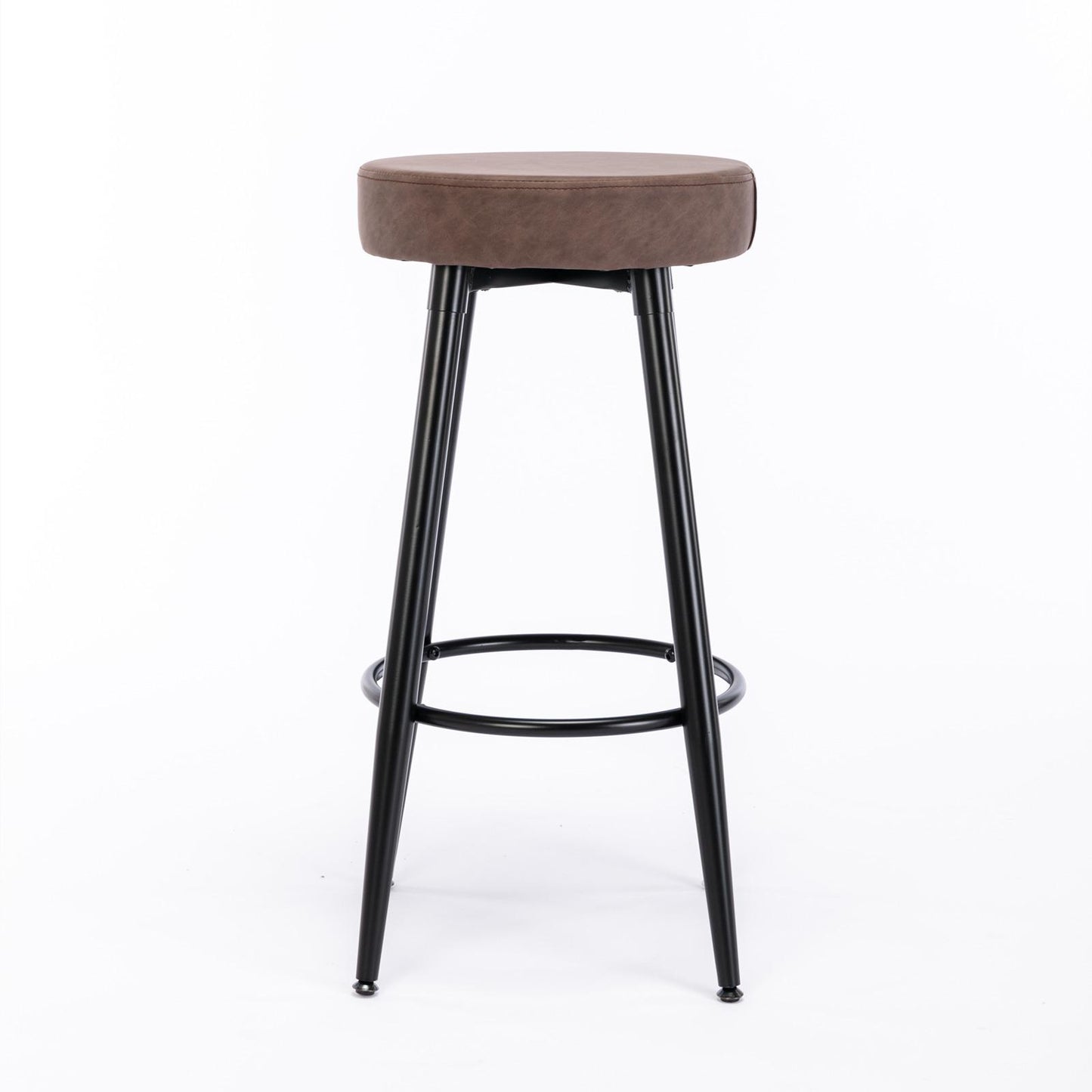 Metal Bar Stools, Round Kitchen Counter Stools, Bar Chairs,Set of 2