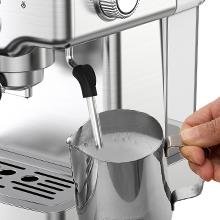 Geek Chef 20 bar espresso machine, with milk frother, 1.8 liter water tank, stainless steel