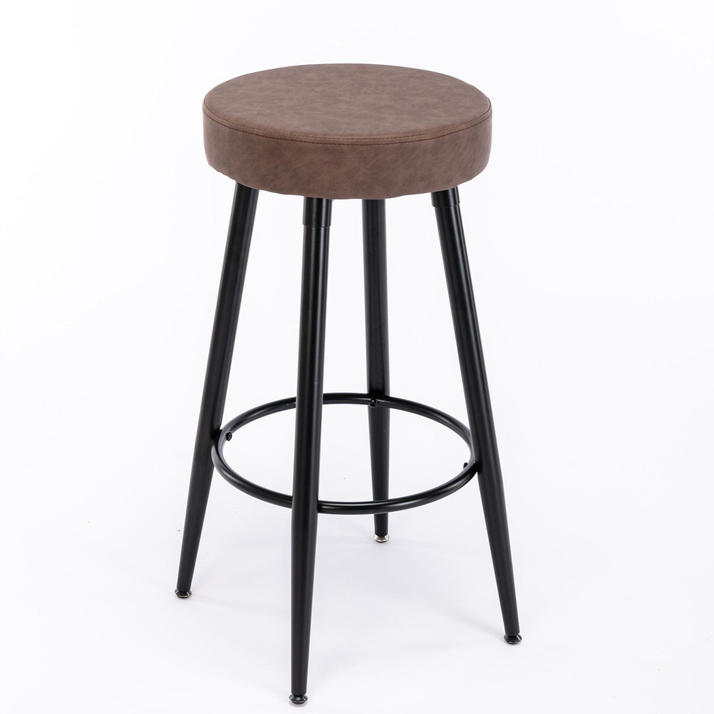 Metal Bar Stools, Round Kitchen Counter Stools, Bar Chairs,Set of 2