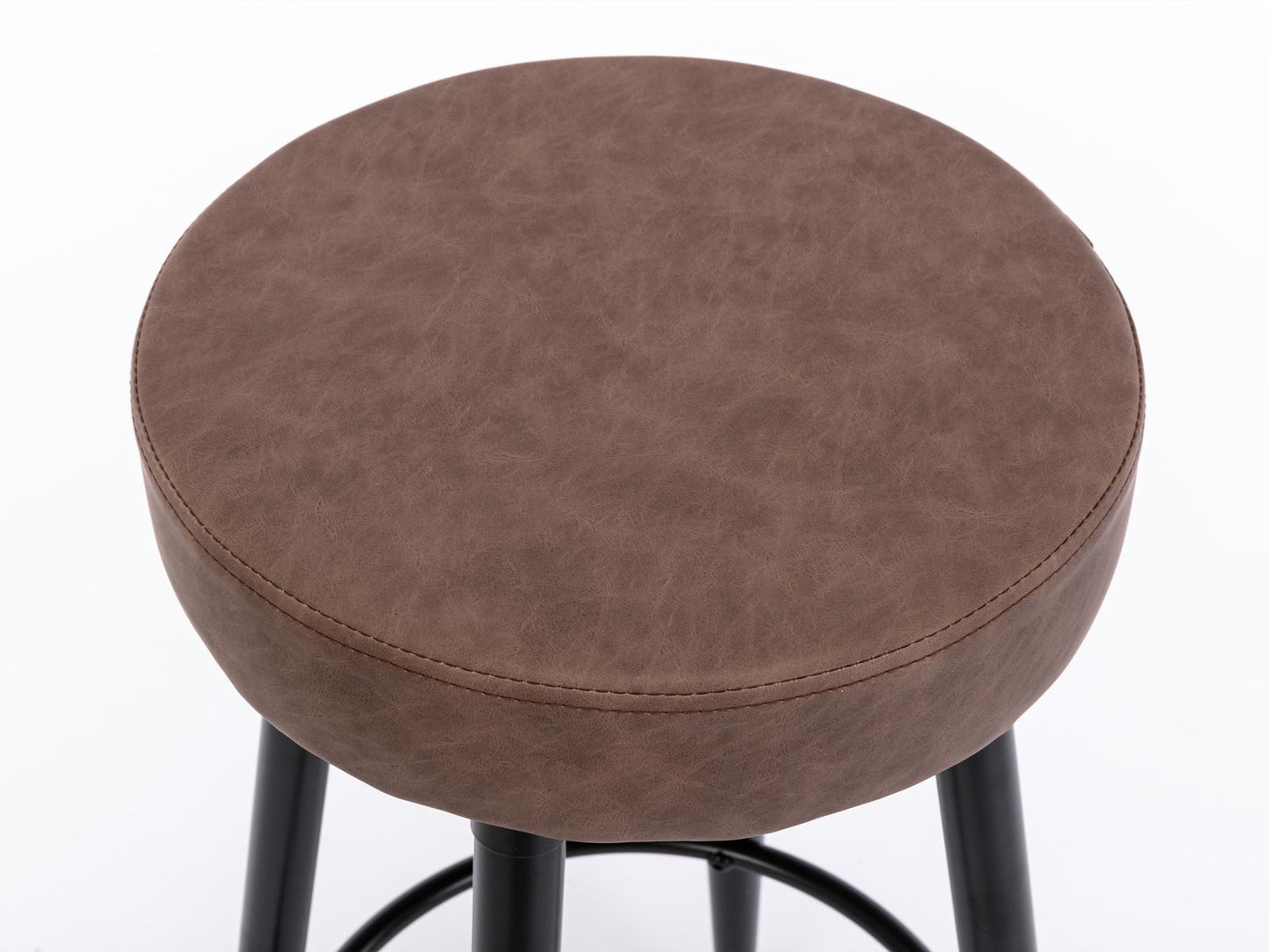 Metal Bar Stools, Round Kitchen Counter Stools, Bar Chairs,Set of 2