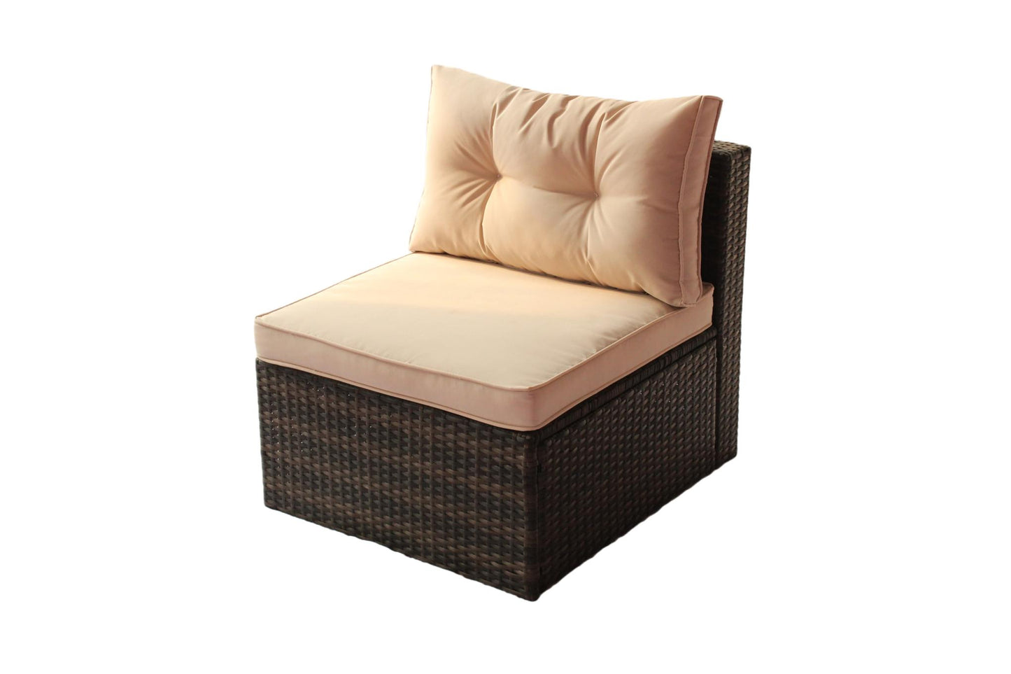 outdoor garden garden furniture 7 pieces of space saving furniture with cushioned PE rattan combination and pedal