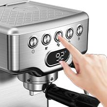 Geek Chef 20 bar espresso machine, with milk frother, 1.8 liter water tank, stainless steel