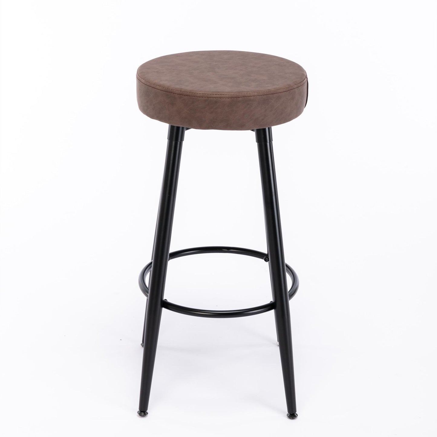 Metal Bar Stools, Round Kitchen Counter Stools, Bar Chairs,Set of 2