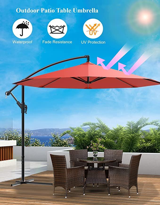 12 FT Outdoor Patio Umbrella Pool Beach Umbrella for Garden Backyard