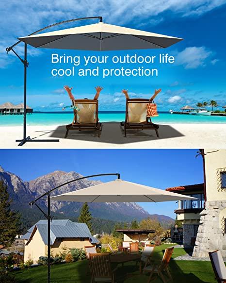 12 FT Outdoor Patio Umbrella Pool Beach Umbrella for Garden Backyard