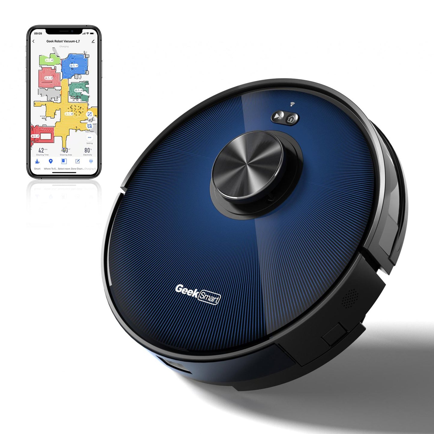 Geek Smart L7 Robot Vacuum Cleaner&Mop,WiFi Connected APP,Selective Room Cleaning,2700 PA Suction