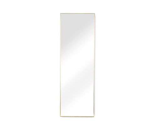 Full Length Mirror, Floor Mirror with Stand, Dressing Mirror , Bedroom Mirror with Aluminium Frame 65 x 22 inch, Gold