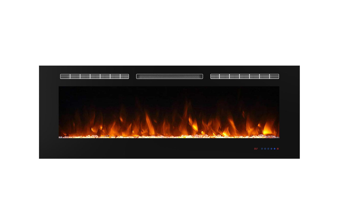 Electric Fireplace,750/1500W, Black