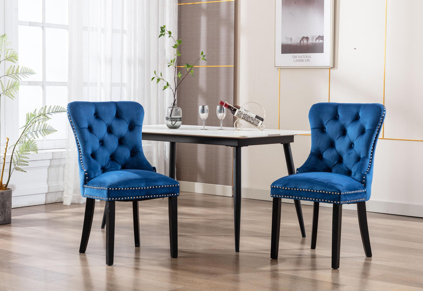 Dining Chairs Set of 2 , Velvet Upholstered Dining Room Chairs Modern Elegant