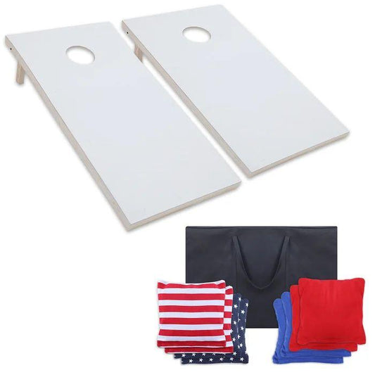 American Patriot Solid Wood Cornhole Set with Carrying Case