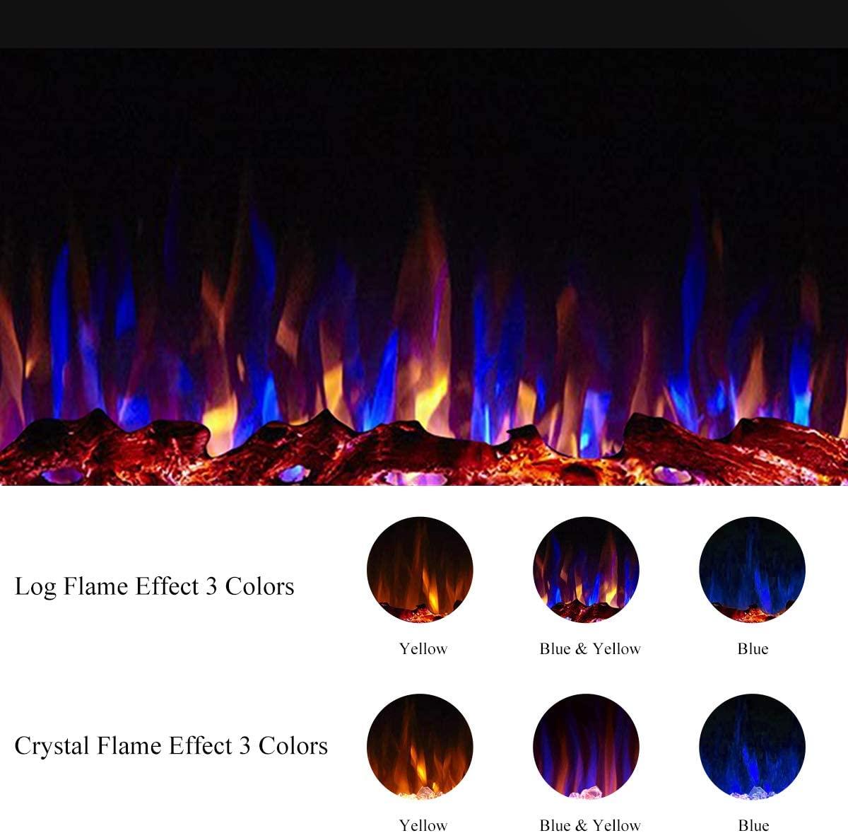 Electric Fireplace,750/1500W, Black