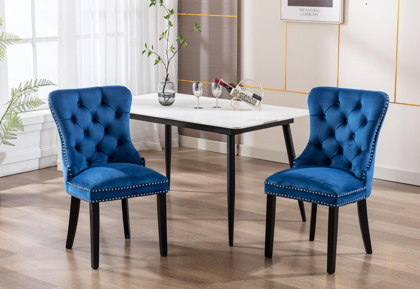 Dining Chairs Set of 2 , Velvet Upholstered Dining Room Chairs Modern Elegant
