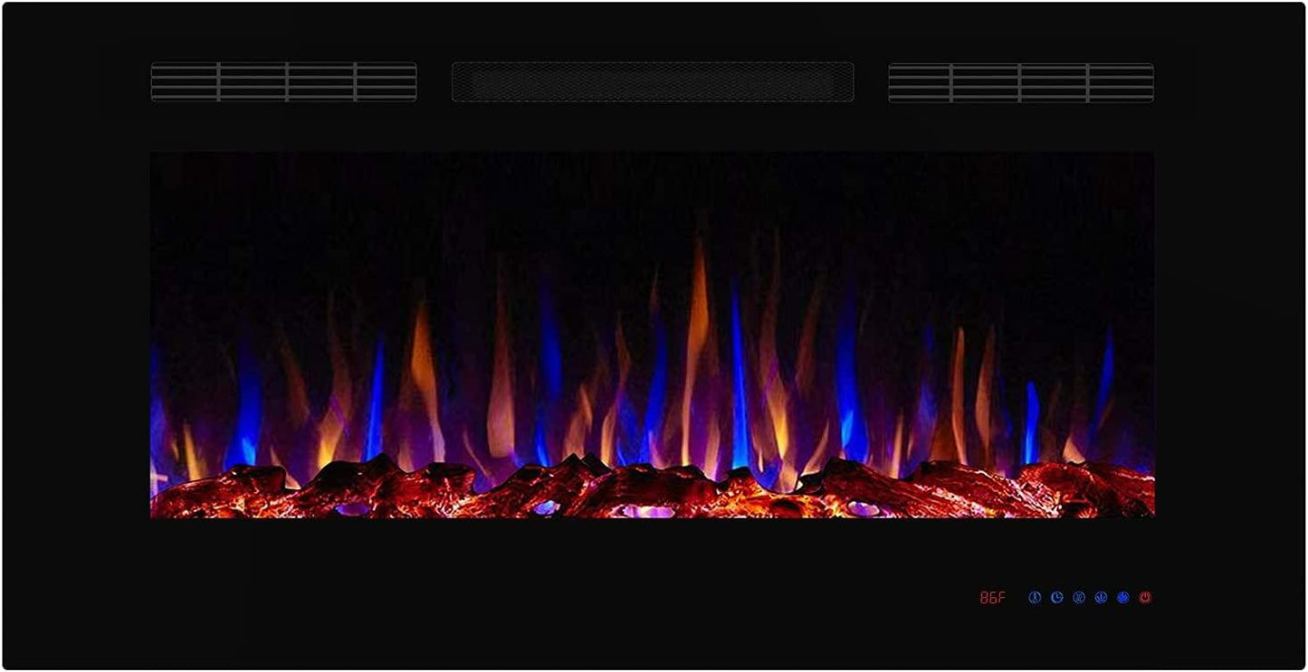 Electric Fireplace,750/1500W, Black